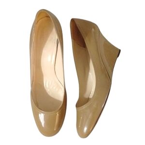 Kate Spade Camel Wedges Patent Leather Heels Size 9.5